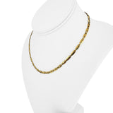 18k Yellow Gold 6.9g Ladies Vintage 3.5mm Flat Open Link Necklace Italy 16"