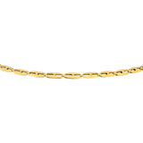 18k Yellow Gold 6.9g Ladies Vintage 3.5mm Flat Open Link Necklace Italy 16"