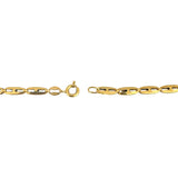 18k Yellow Gold 6.9g Ladies Vintage 3.5mm Flat Open Link Necklace Italy 16"