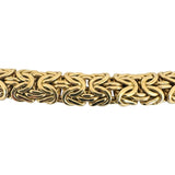 14k Yellow Gold 54g Ladies Thick 13mm Byzantine Link Necklace Italy 17.5"