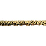 14k Yellow Gold 54g Ladies Thick 13mm Byzantine Link Necklace Italy 17.5"