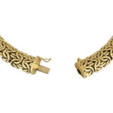 14k Yellow Gold 54g Ladies Thick 13mm Byzantine Link Necklace Italy 17.5"