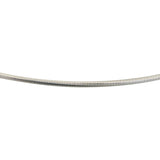 14k White Gold 8g Solid Round 1.5mm Snake Link Necklace Italy 18"