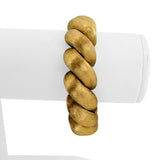 14k Yellow Gold 52g Brushed Finish 16mm Thick San Marco Link Bracelet 7"