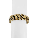 14k Yellow Gold 27g Polished Thick 17mm Byzantine Link Bracelet Italy 7.75"