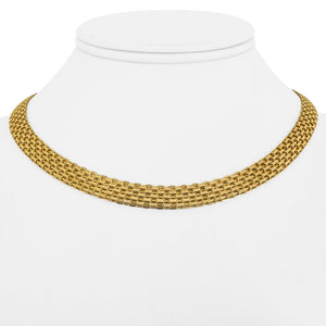 14k Yellow Gold 16.2g Solid Ladies 8mm Bismark Link Chain Necklace 16"