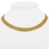 14k Yellow Gold 16.2g Solid Ladies 8mm Bismark Link Chain Necklace 16"
