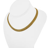 14k Yellow Gold 16.2g Solid Ladies 8mm Bismark Link Chain Necklace 16"