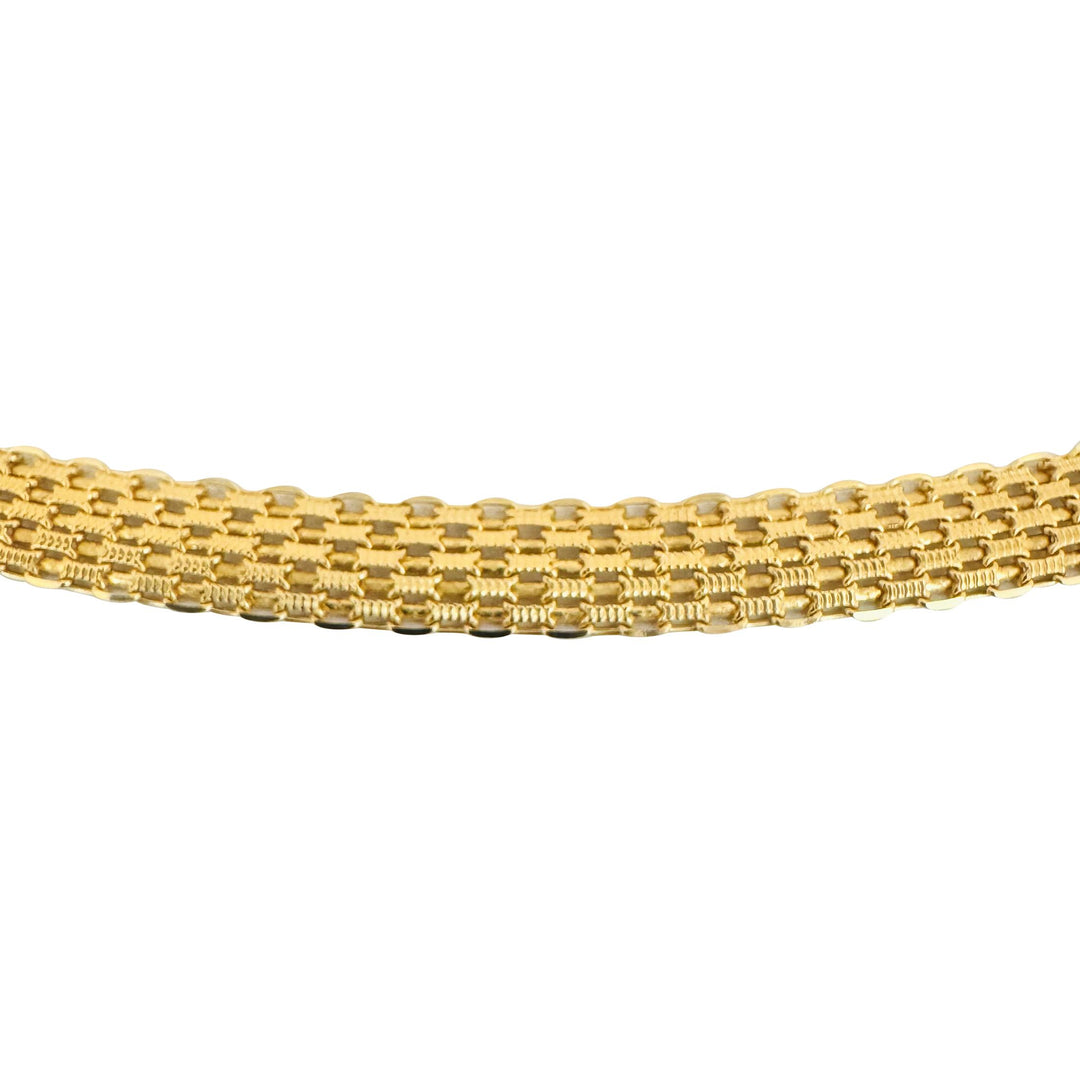 14k Yellow Gold 16.2g Solid Ladies 8mm Bismark Link Chain Necklace 16"