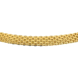 14k Yellow Gold 16.2g Solid Ladies 8mm Bismark Link Chain Necklace 16"