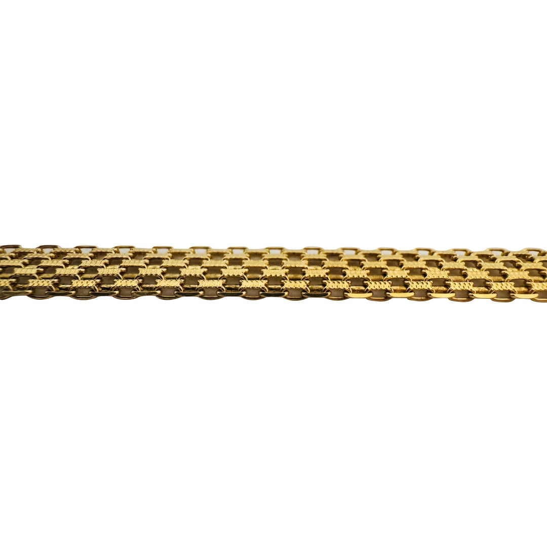 14k Yellow Gold 16.2g Solid Ladies 8mm Bismark Link Chain Necklace 16"