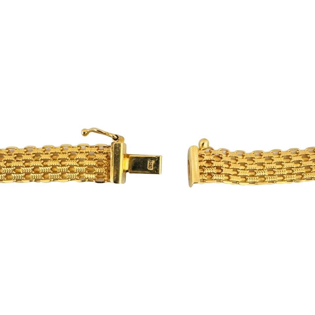14k Yellow Gold 16.2g Solid Ladies 8mm Bismark Link Chain Necklace 16"