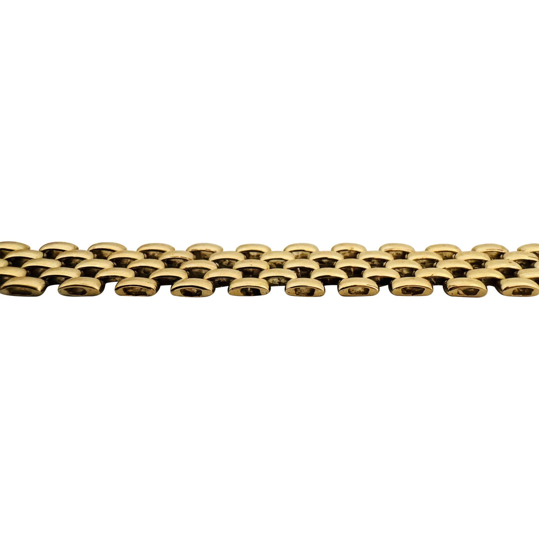 14k Yellow Gold 30g Solid Polished Graduated Panther Link Necklace Italy 17"