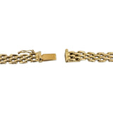 14k Yellow Gold 30g Solid Polished Graduated Panther Link Necklace Italy 17"