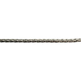 14k White Gold 5.3g Hollow Light 3.5mm Flattened Wheat Link Necklace Italy 18"