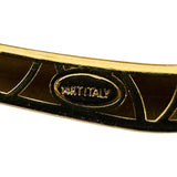 14k Yellow Gold 20.6g Polished and Brushed Finish Fancy Cuff Bracelet 7"