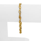 22k Yellow Gold 8g Solid Diamond Cut 5mm Fancy Oval  Link Bracelet 7"