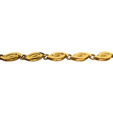 22k Yellow Gold 8g Solid Diamond Cut 5mm Fancy Oval  Link Bracelet 7"