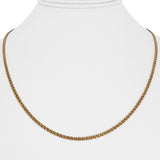 19k Portuguese Yellow Gold 6.9g Thin 2.2mm Double Curb Link Chain Necklace 19.5"