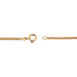19k Portuguese Yellow Gold 6.9g Thin 2.2mm Double Curb Link Chain Necklace 19.5"