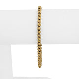 19k Portuguese Yellow Gold 9.7g Vintage Floral Fancy Link Bracelet 7.25"