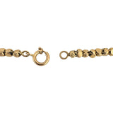 19k Portuguese Yellow Gold 9.7g Vintage Floral Fancy Link Bracelet 7.25"