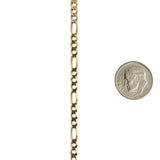 19k Portuguese Yellow Gold 6.4g Men's 3.5mm Figaro Link Bracelet 9"