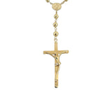 18k Yellow Gold 25g Vintage UnoAErre Rosary Cross Necklace Italy 26"
