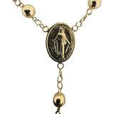 18k Yellow Gold 25g Vintage UnoAErre Rosary Cross Necklace Italy 26"