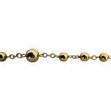 18k Yellow Gold 25g Vintage UnoAErre Rosary Cross Necklace Italy 26"