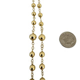18k Yellow Gold 25g Vintage UnoAErre Rosary Cross Necklace Italy 26"