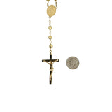 18k Yellow Gold 25g Vintage UnoAErre Rosary Cross Necklace Italy 26"