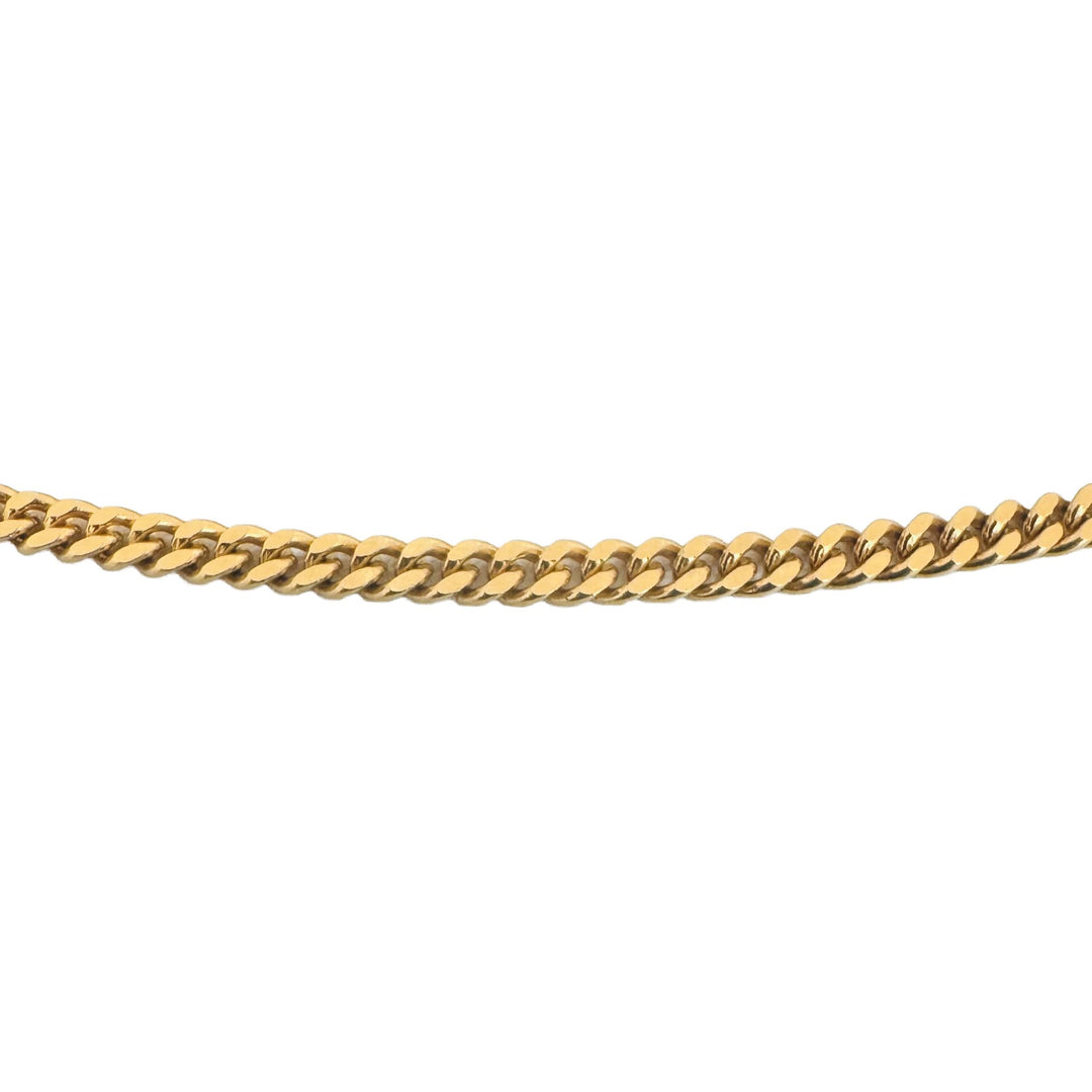 18k Yellow Gold 18.2g Solid Vintage UnoAErre Curb Link Chain Necklace Italy 28"