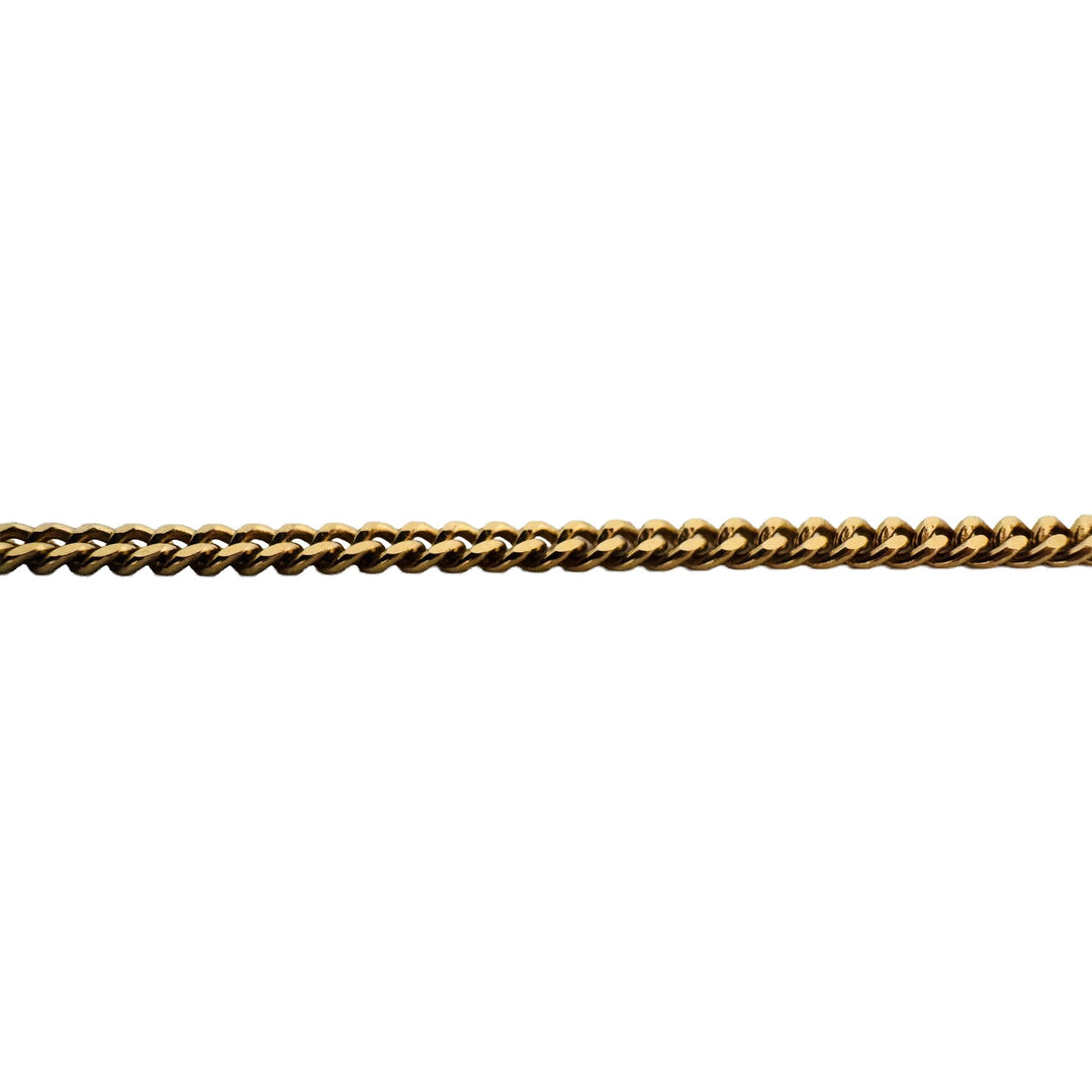 18k Yellow Gold 18.2g Solid Vintage UnoAErre Curb Link Chain Necklace Italy 28"