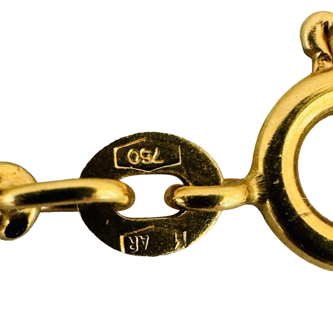 18k Yellow Gold 18.2g Solid Vintage UnoAErre Curb Link Chain Necklace Italy 28"