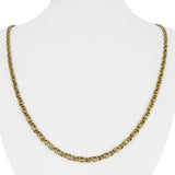 18k Yellow Gold 9.3g Semi Solid Vintage Fancy Curb Link Chain Necklace Italy 24"