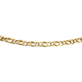 18k Yellow Gold 9.3g Semi Solid Vintage Fancy Curb Link Chain Necklace Italy 24"