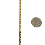 18k Yellow Gold 9.3g Semi Solid Vintage Fancy Curb Link Chain Necklace Italy 24"