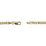 18k Yellow Gold 9.3g Semi Solid Vintage Fancy Curb Link Chain Necklace Italy 24"