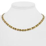 18k Yellow Gold 16.2g Vintage Hugs and Kisses XO Link Necklace Italy 17"