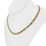 18k Yellow Gold 16.2g Vintage Hugs and Kisses XO Link Necklace Italy 17"