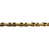 18k Yellow Gold 16.2g Vintage Hugs and Kisses XO Link Necklace Italy 17"