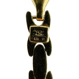 18k Yellow Gold 16.2g Vintage Hugs and Kisses XO Link Necklace Italy 17"