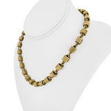 18k Yellow Gold 32.5g Vintage UnoAErre 7mm Fancy Link Necklace Italy 17"