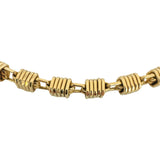 18k Yellow Gold 32.5g Vintage UnoAErre 7mm Fancy Link Necklace Italy 17"