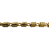 18k Yellow Gold 32.5g Vintage UnoAErre 7mm Fancy Link Necklace Italy 17"