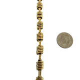 18k Yellow Gold 32.5g Vintage UnoAErre 7mm Fancy Link Necklace Italy 17"