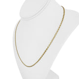18k Yellow Gold 7.3g Solid Vintage 2.5mm Curb Link Chain Necklace 20"