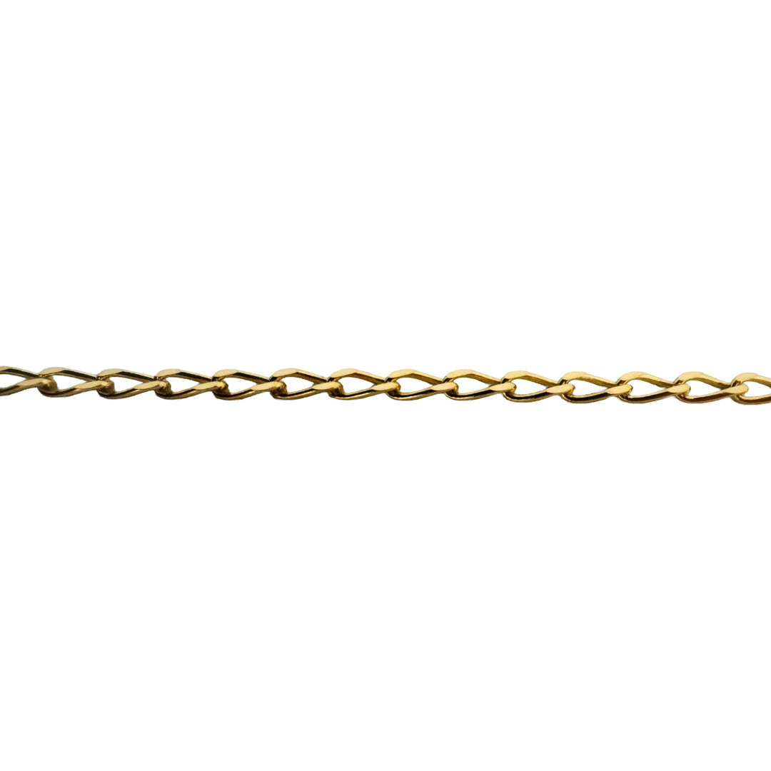 18k Yellow Gold 7.3g Solid Vintage 2.5mm Curb Link Chain Necklace 20"