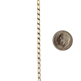 18k Yellow Gold 7.3g Solid Vintage 2.5mm Curb Link Chain Necklace 20"